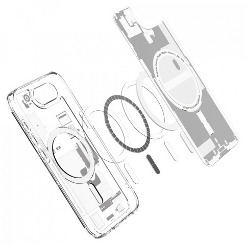 
„iPhone 16e Zero One Ultra Hybrid MagSafe“ dėklas – baltas
