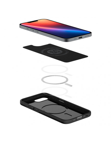 
„iPhone 16e“ plonas „Mag“ dėklas – juodas
