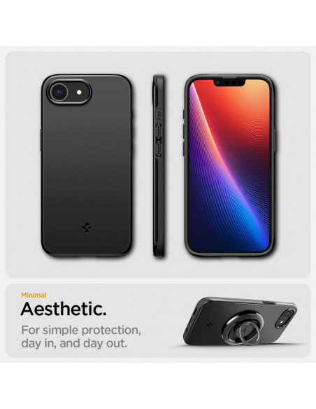 
„iPhone 16e“ plonas „Mag“ dėklas – juodas
