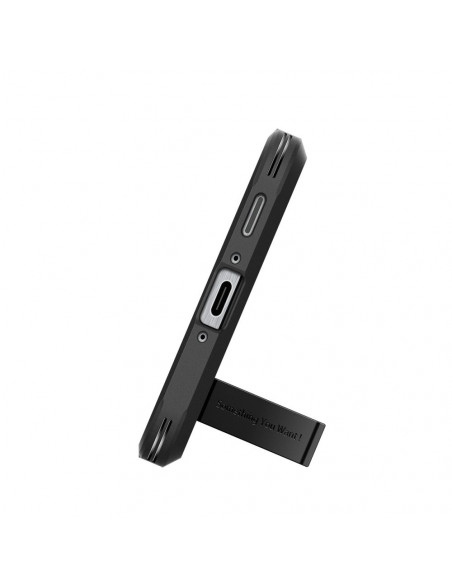 
Samsung Galaxy A56 5G galinis dėklas su tvirtu šarvuotu stovu - juodas
