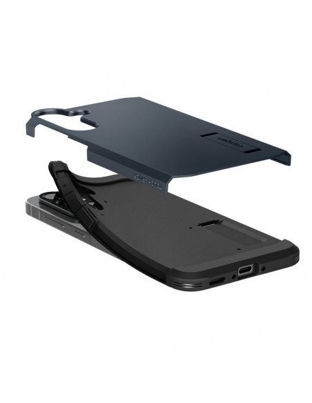 
„Samsung Galaxy A56 5G“ galinis dėklas su tvirtu šarvuotu stovu – pilkas/ juodas
