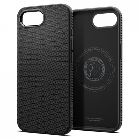 
„iPhone 16e Liquid Air MagSafe“ galinis dėklas – matinės juodos spalvos
