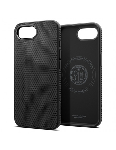 
„iPhone 16e Liquid Air MagSafe“ galinis dėklas – matinės juodos spalvos
