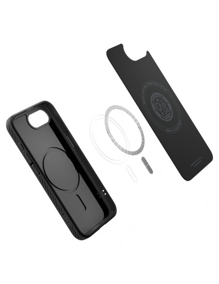 
„iPhone 16e Liquid Air MagSafe“ galinis dėklas – matinės juodos spalvos
