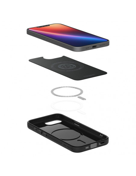 
„iPhone 16e Liquid Air MagSafe“ galinis dėklas – matinės juodos spalvos
