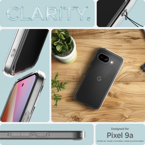 
„Google Pixel 9A Ultra Hybrid“ dėklas – skaidrus
