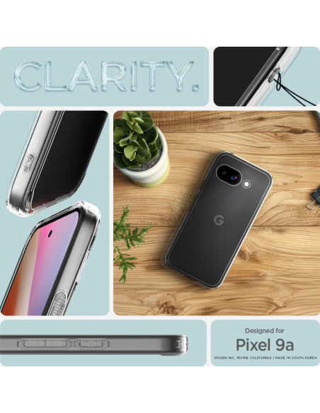 
„Google Pixel 9A Ultra Hybrid“ dėklas – skaidrus
