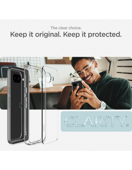 
„Google Pixel 9A Ultra Hybrid“ dėklas – skaidrus
