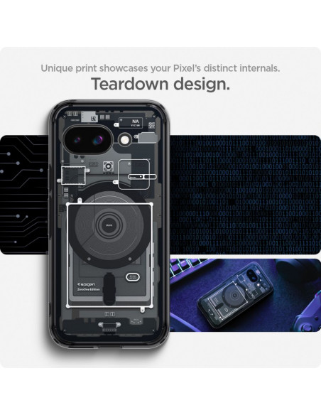 
„Google Pixel 9A Zero One Ultra Hybrid MagSafe“ dėklas – juodas
