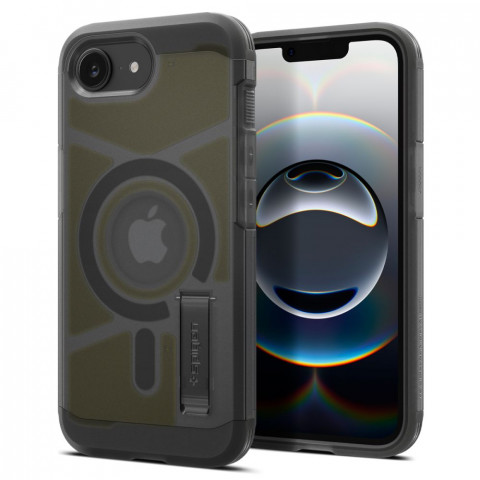 
„iPhone 16e“ galinis dėklas su tvirtu „MagSafe“ laikikliu – permatomai pilkas
