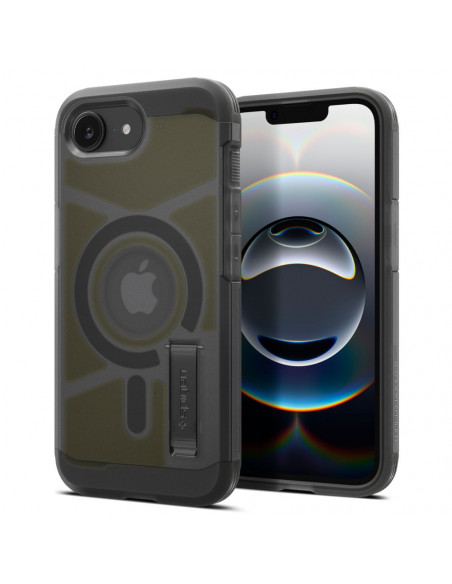 
„iPhone 16e“ galinis dėklas su tvirtu „MagSafe“ laikikliu – permatomai pilkas
