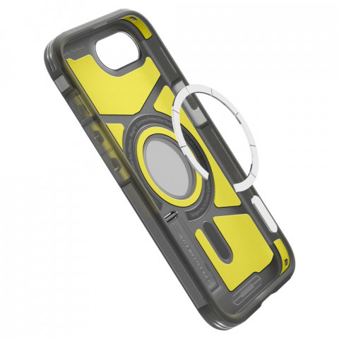 
„iPhone 16e“ galinis dėklas su tvirtu „MagSafe“ laikikliu – permatomai pilkas
