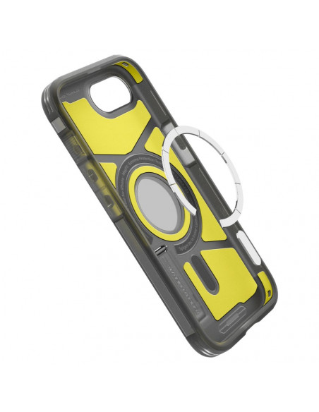 
„iPhone 16e“ galinis dėklas su tvirtu „MagSafe“ laikikliu – permatomai pilkas
