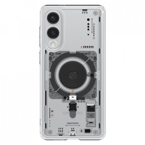 
„Samsung Galaxy S25 Edge Ultra Hybrid“ dėklas su MagSafe spauda ir permatomu korpusu
