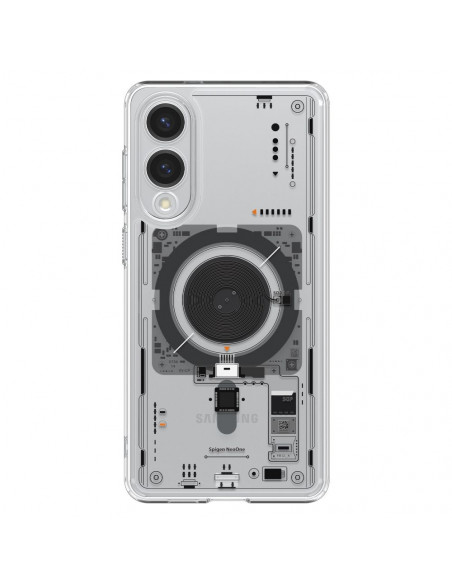 
„Samsung Galaxy S25 Edge Ultra Hybrid“ dėklas su MagSafe spauda ir permatomu korpusu
