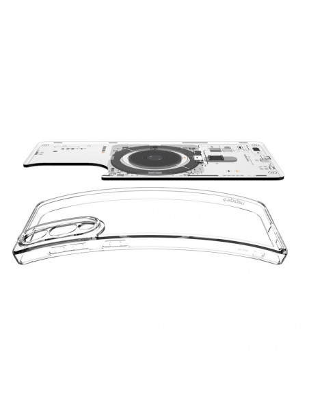 
„Samsung Galaxy S25 Edge Ultra Hybrid“ dėklas su MagSafe spauda ir permatomu korpusu
