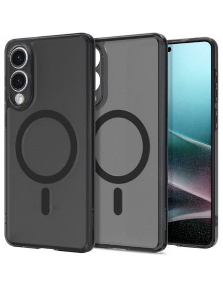 
„Samsung Galaxy S25 Edge Ultra Hybrid Mag“ dėklas su „MagSafe“ – juodas permatomas
