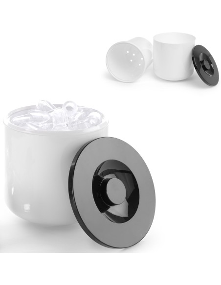 Ledo kibiras baltas su juodu dangteliu 10L