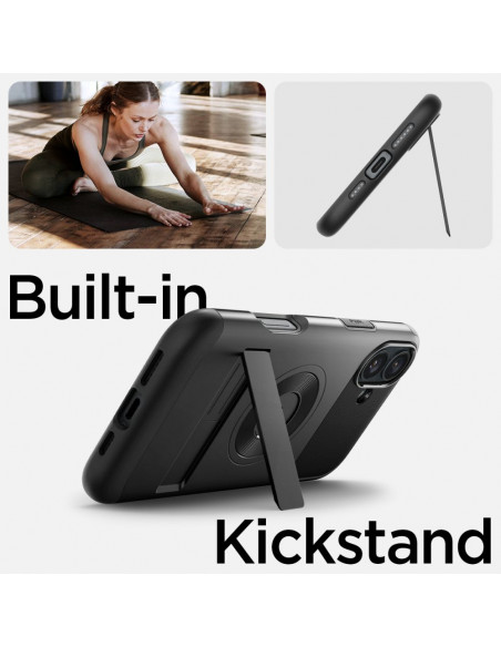 
„iPhone 16 Slim Armor MagSafe“ dėklas – juodas
