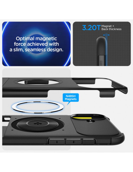 
„iPhone 16 Slim Armor MagSafe“ dėklas – juodas
