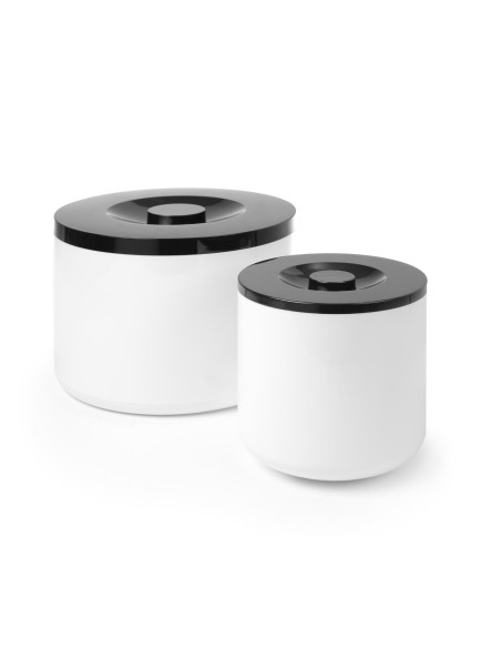 Ledo kibiras baltas su juodu dangteliu 10L