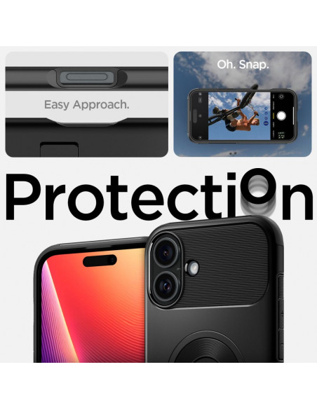 
„iPhone 16 Slim Armor MagSafe“ dėklas – juodas
