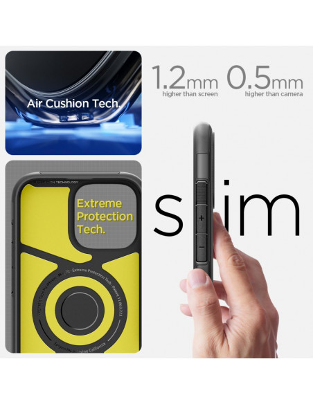 
„iPhone 16 Slim Armor MagSafe“ dėklas – juodas
