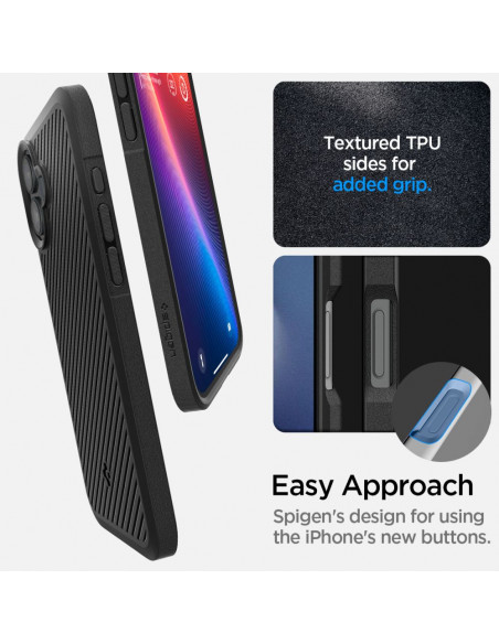 
„iPhone 16 Core Armor“ dėklas – matinės juodos spalvos
