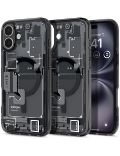 
„iPhone 16 Ultra Hybrid MagSafe Zero One“ apsauginis dėklas – tamsiai pilkas
