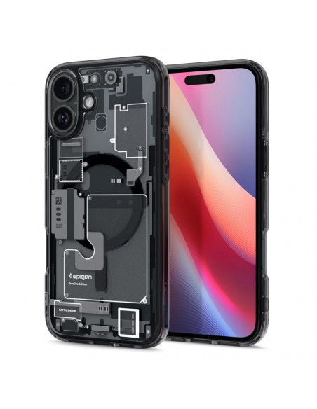 
„iPhone 16 Ultra Hybrid MagSafe Zero One“ apsauginis dėklas – tamsiai pilkas
