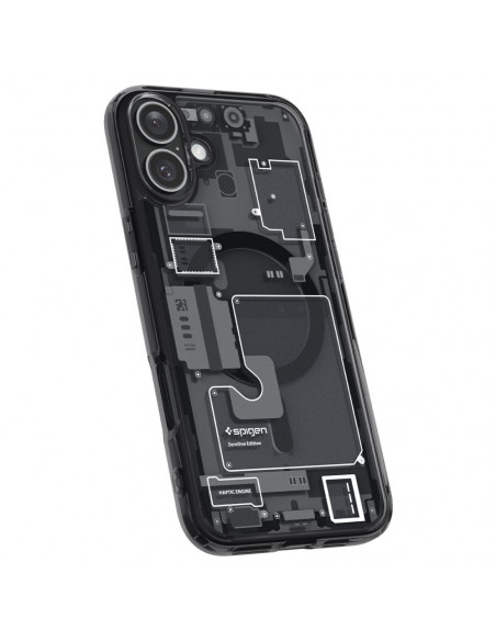 
„iPhone 16 Ultra Hybrid MagSafe Zero One“ apsauginis dėklas – tamsiai pilkas
