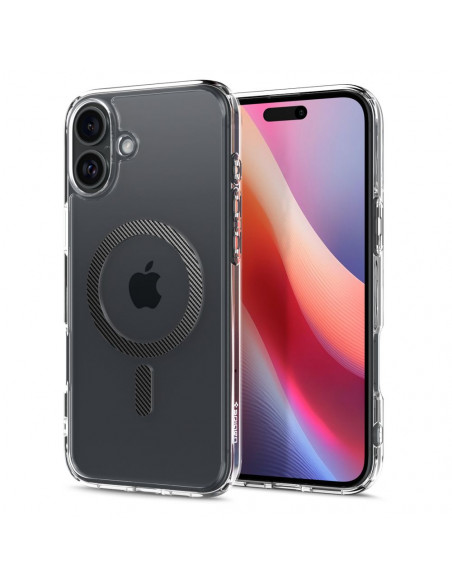 
„iPhone 16 Ultra Hybrid MagSafe“ anglies pluošto apsauginis dėklas – permatomas pilkas
