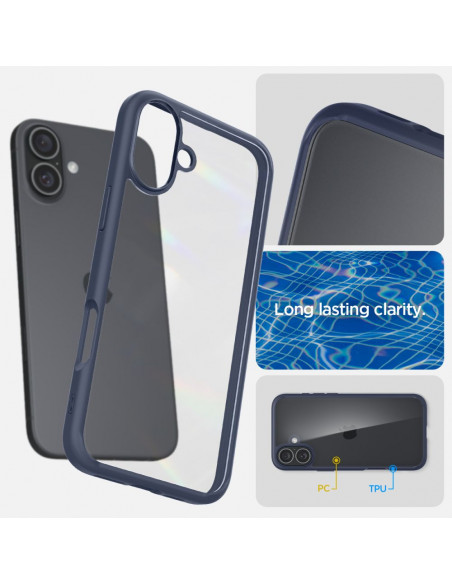 
Apsauginis dėklas, skirtas „iPhone 16 Ultra Hybrid“ – skaidrus mėlynas
