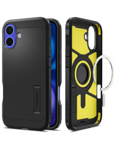 
Tvirtas „Armor MagSafe“ dėklas su stovu, skirtas „iPhone 16“ – juodas
