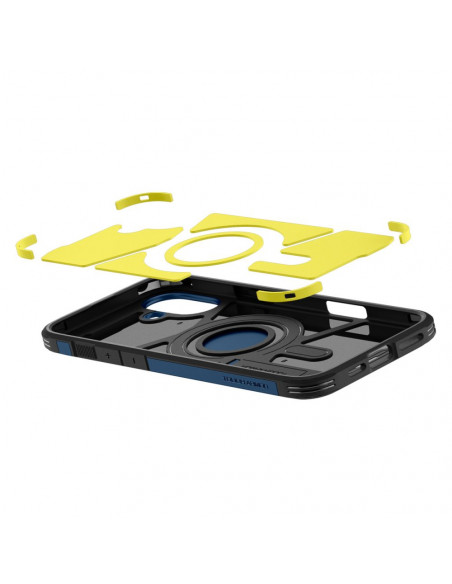 
Tvirtas „Armor MagSafe“ dėklas su stovu, skirtas „iPhone 16“ – mėlynas
