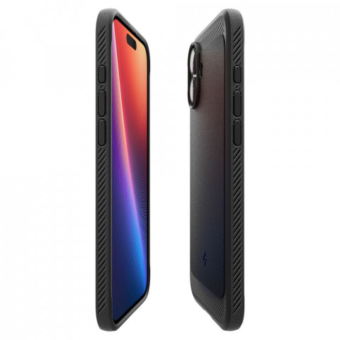 
„iPhone 16 Rugged Armor MagSafe“ galinis dėklas – juodas
