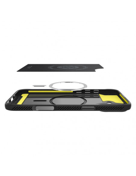 
„iPhone 16 Rugged Armor MagSafe“ galinis dėklas – juodas
