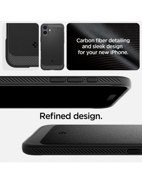 
„iPhone 16 Rugged Armor MagSafe“ galinis dėklas – juodas
