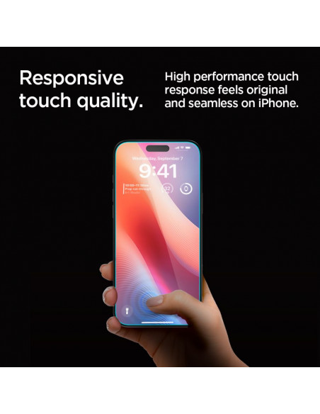 
Grūdintas stiklas iPhone 16 Pro telefonui Glas.tR EZ Fit Privacy - 2 vnt.
