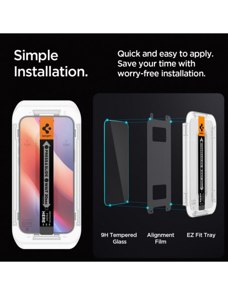 
Grūdintas stiklas iPhone 16 Pro telefonui Glas.tR EZ Fit Privacy - 2 vnt.
