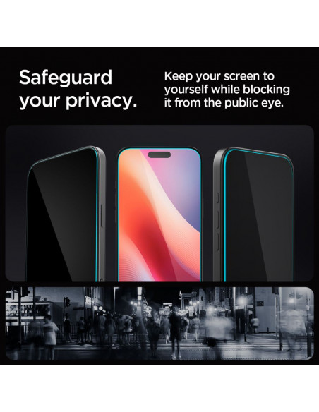 
Grūdintas stiklas iPhone 16 Pro telefonui Glas.tR EZ Fit Privacy - 2 vnt.
