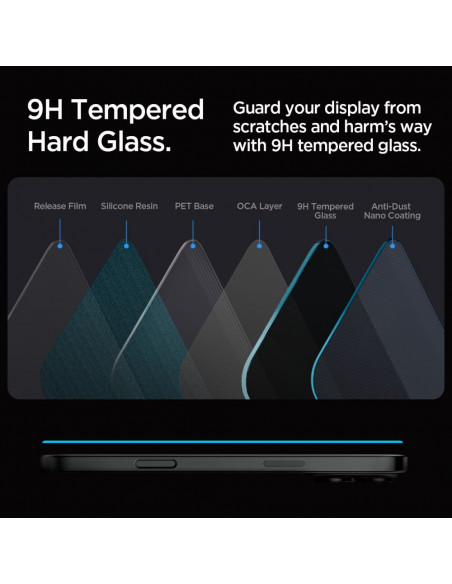 
Grūdintas stiklas iPhone 16 Pro telefonui Glas.tR EZ Fit Privacy - 2 vnt.
