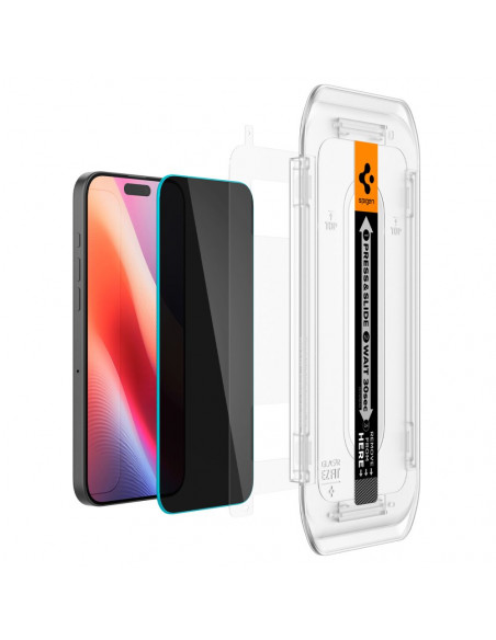 
Grūdintas stiklas iPhone 16 Pro telefonui Glas.tR EZ Fit Privacy - 2 vnt.
