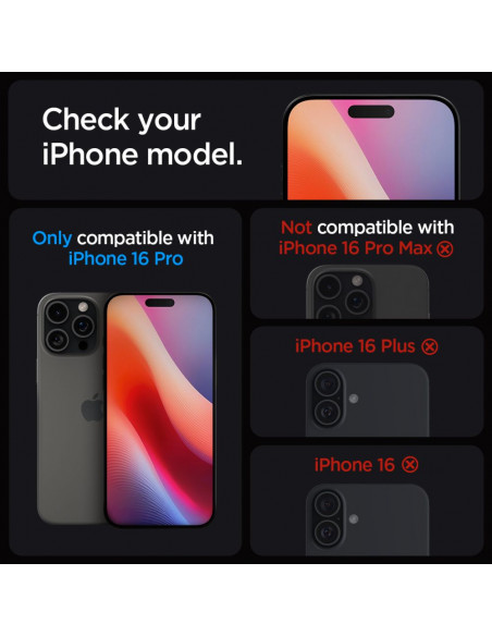 
Grūdintas stiklas iPhone 16 Pro telefonui Glas.tR EZ Fit - 2 vnt.
