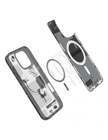 
„iPhone 16 Pro Ultra Hybrid Mag Zero One“ dėklas su „MagSafe“ – tamsiai pilkas
