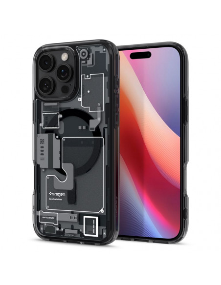 
„iPhone 16 Pro Ultra Hybrid Mag Zero One“ dėklas su „MagSafe“ – tamsiai pilkas
