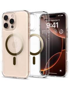 
„iPhone 16 Pro Ultra Hybrid Mag“ apsauginis dėklas su „MagSafe“ – permatomo aukso spalvos

