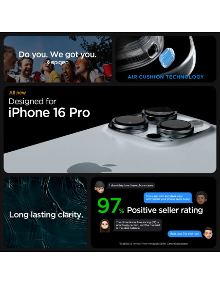 
„iPhone 16 Pro Ultra Hybrid“ galinis dėklas – mėlynas
