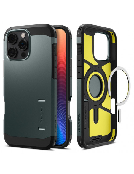 
„iPhone 16 Pro“ dėklas su tvirtu „MagSafe“ laikikliu – žalias
