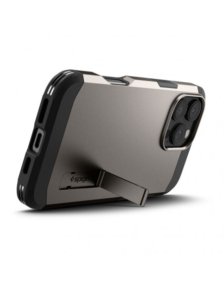 
„iPhone 16 Pro“ dėklas su tvirtu „Tough Armor MagSafe“ laikikliu – pistoleto metalo spalvos
